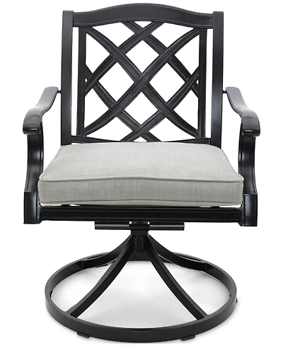 Wythburn Mix and Match Lattice Outdoor Swivel Chair, Created for Macy's