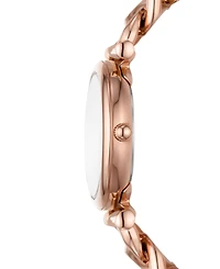 Fossil Women's Carlie Three-Hand Gold-Tone Stainless Steel Watch 28mm