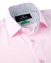 Men's Slim Fit Short Sleeve Performance Button Down Dress Shirt