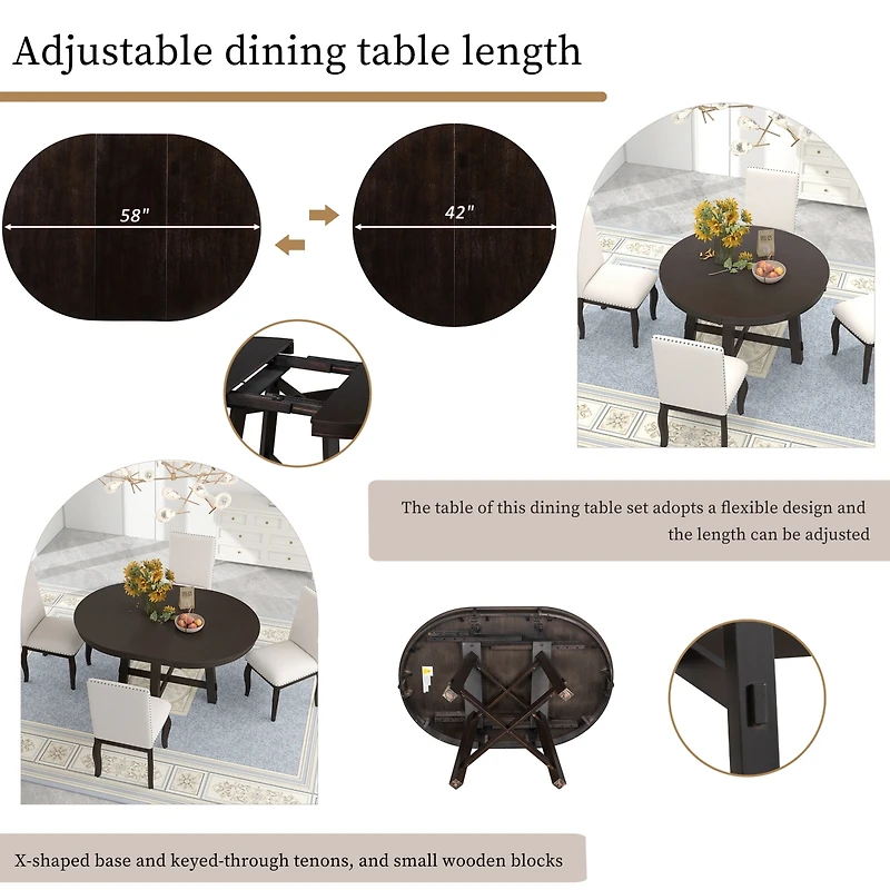 Streamdale Classic Farmhouse Round Dining Table