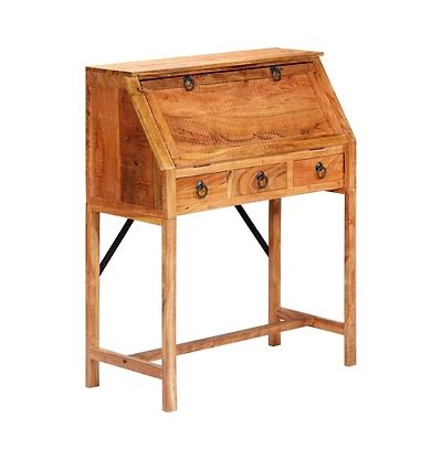 Writing Desk 17.8"x15.7"x42.1" Solid Acacia Wood