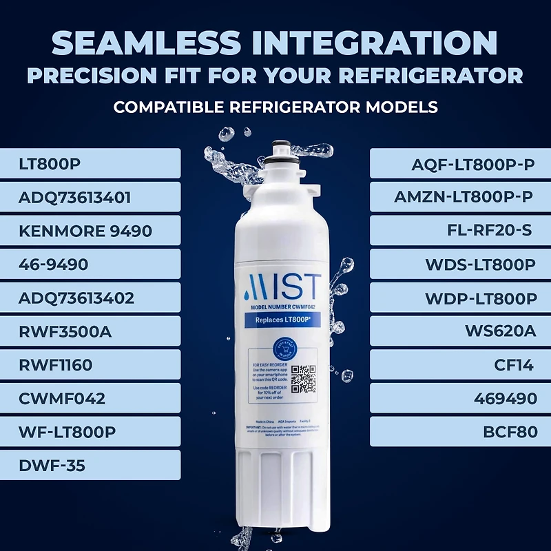 Mist Lg Refrigerator Water Filter, Compatible with Lg Water Filter 3 Pack
