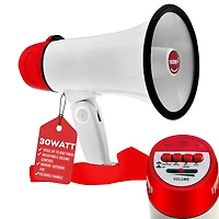 5 Core Megaphone Bullhorn Speaker 30W Mini Bull Horn Battery Power Cheer Megafono 800 Feet Range Loudspeaker 6R