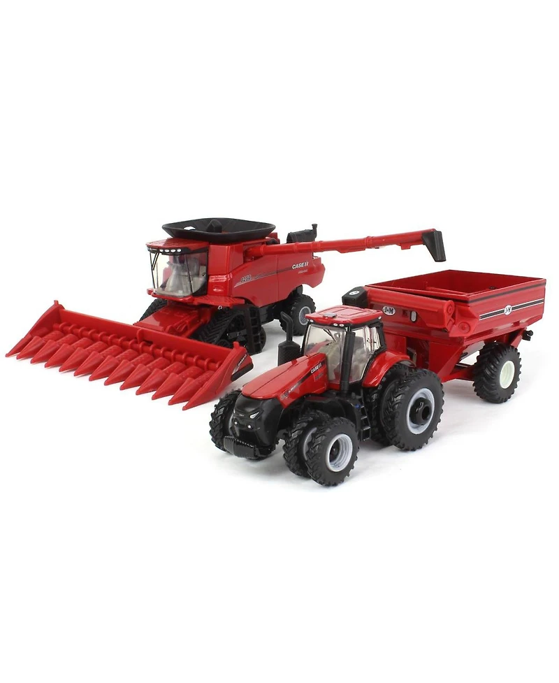 Ertl 1/64 Case Ih Combine, Tractor and Truck Harvesting Set