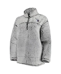 Women's G-iii 4Her by Carl Banks Gray Tennessee Titans Sherpa Quarter-Zip Jacket