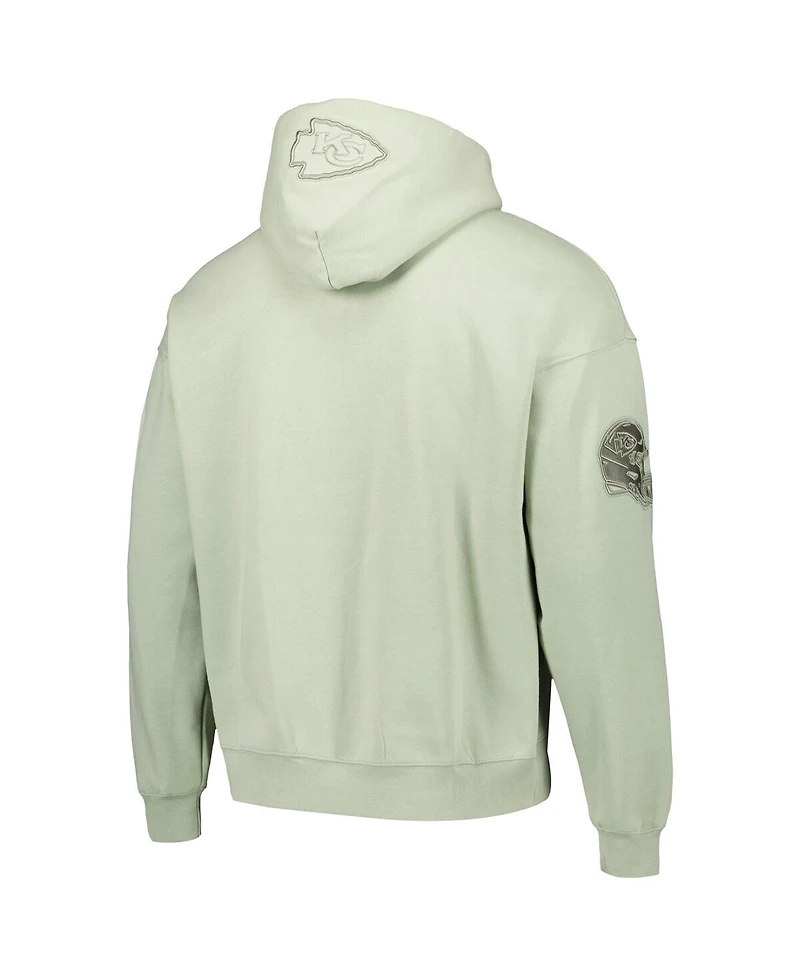 Men's Pro Standard Patrick Mahomes Light Green Kansas City Chiefs Player Name and Number Pullover Hoodie
