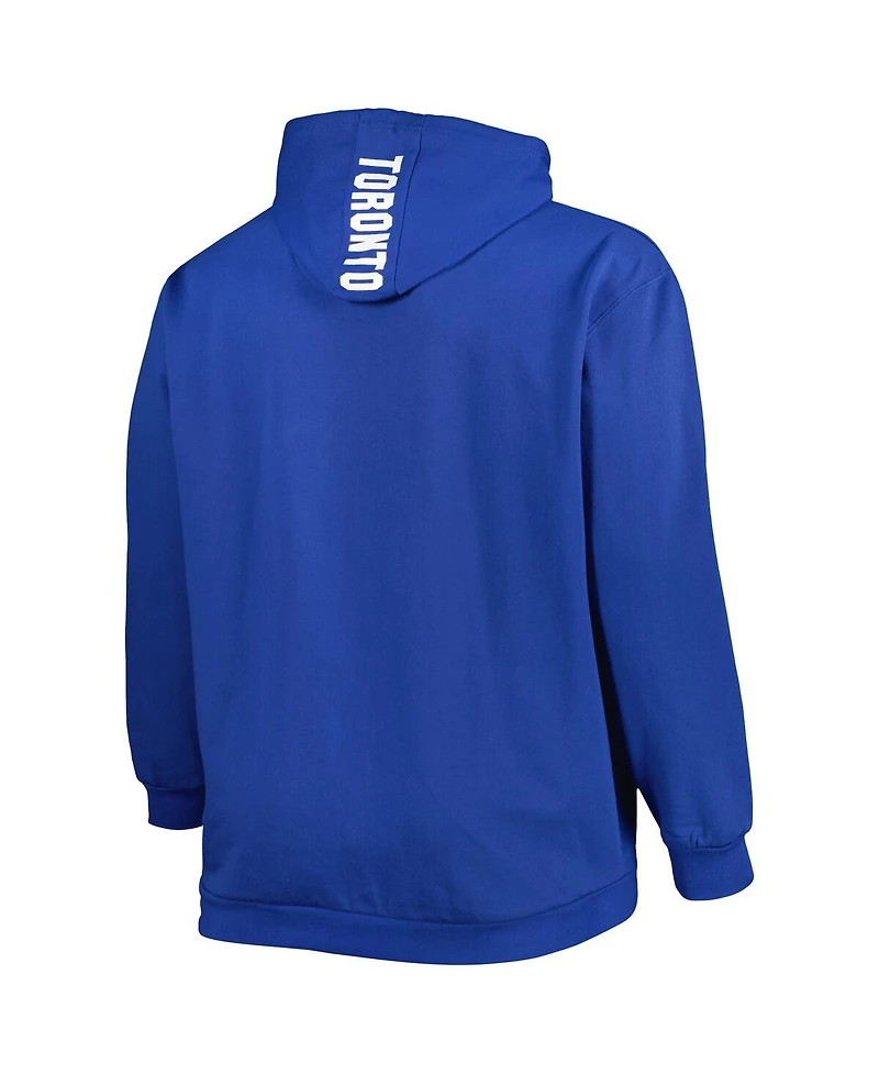 Men's Royal Toronto Maple Leafs Big and Tall Fleece Pullover Hoodie