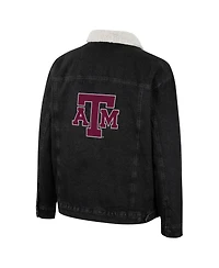 Men's Colosseum x Wrangler Charcoal Texas A&M Aggies Western Button-Up Denim Jacket