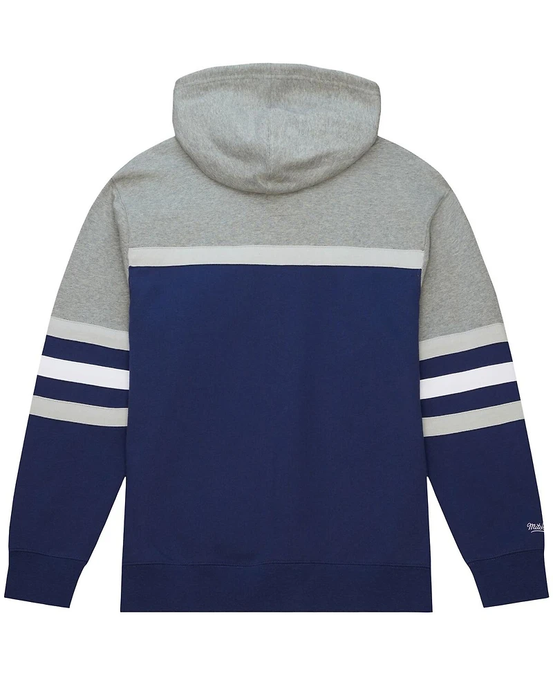 Men's Mitchell & Ness Navy Georgetown Hoyas Head Coach Pullover Hoodie