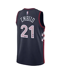 Men's and Women's Nike Joel Embiid Navy Philadelphia 76ers 2023/24 Swingman Jersey - City Edition