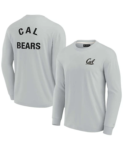 Men's and Women's Fanatics Signature Gray Cal Bears Super Soft Long Sleeve T-shirt