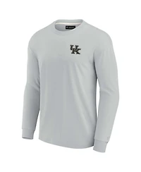 Men's and Women's Fanatics Signature Gray Kentucky Wildcats Super Soft Long Sleeve T-shirt