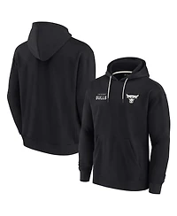 Men's and Women's Fanatics Signature Black Chicago Bulls Super Soft Fleece Pullover Hoodie