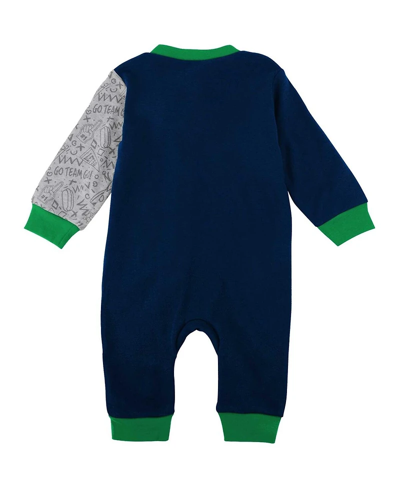 Infant Boys and Girls Navy Notre Dame Fighting Irish Playbook Two-Tone Sleeper
