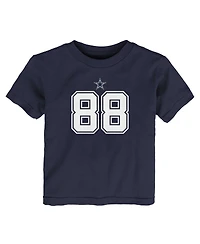 Toddler Boys and Girls Nike CeeDee Lamb Navy Dallas Cowboys Player Name and Number T-shirt