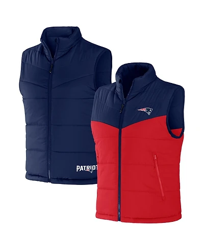 Men's Nfl x Darius Rucker Collection by Fanatics Navy New England Patriots Colorblocked Full-Zip Vest