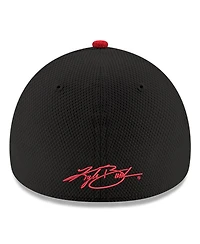 Men's New Era Black Kyle Busch 39THIRTY Panel Flex Fit Hat