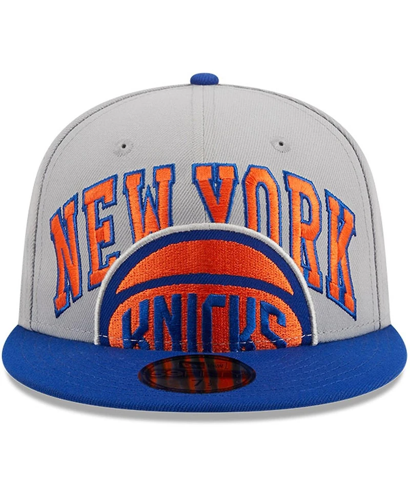 Men's New Era Gray, Blue York Knicks Tip-Off Two-Tone 59FIFTY Fitted Hat