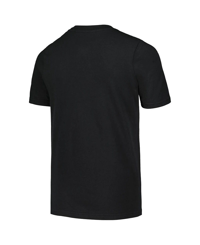 Big Boys Black Pittsburgh Steelers Disney Cross Fade T-shirt