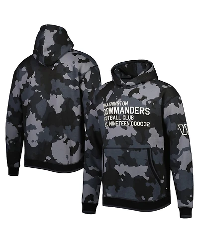 Men's The Wild Collective Black Washington Commanders Camo Pullover Hoodie