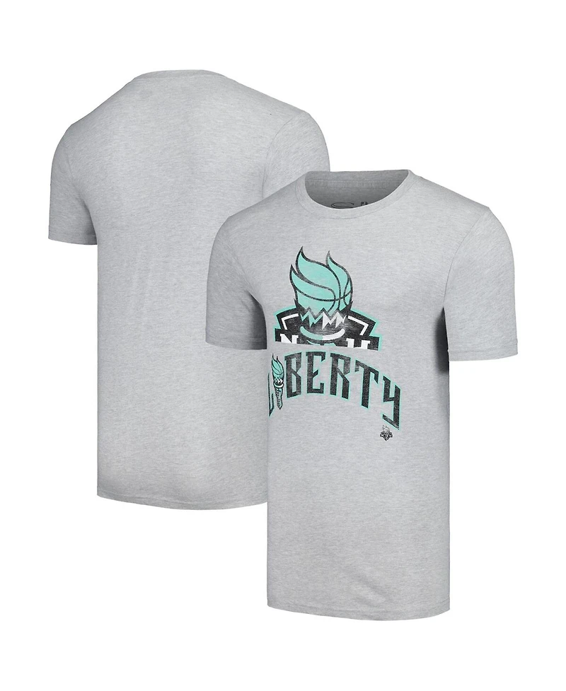 Men's and Women's Stadium Essentials Heather Gray Distressed New York Liberty Hometown T-shirt