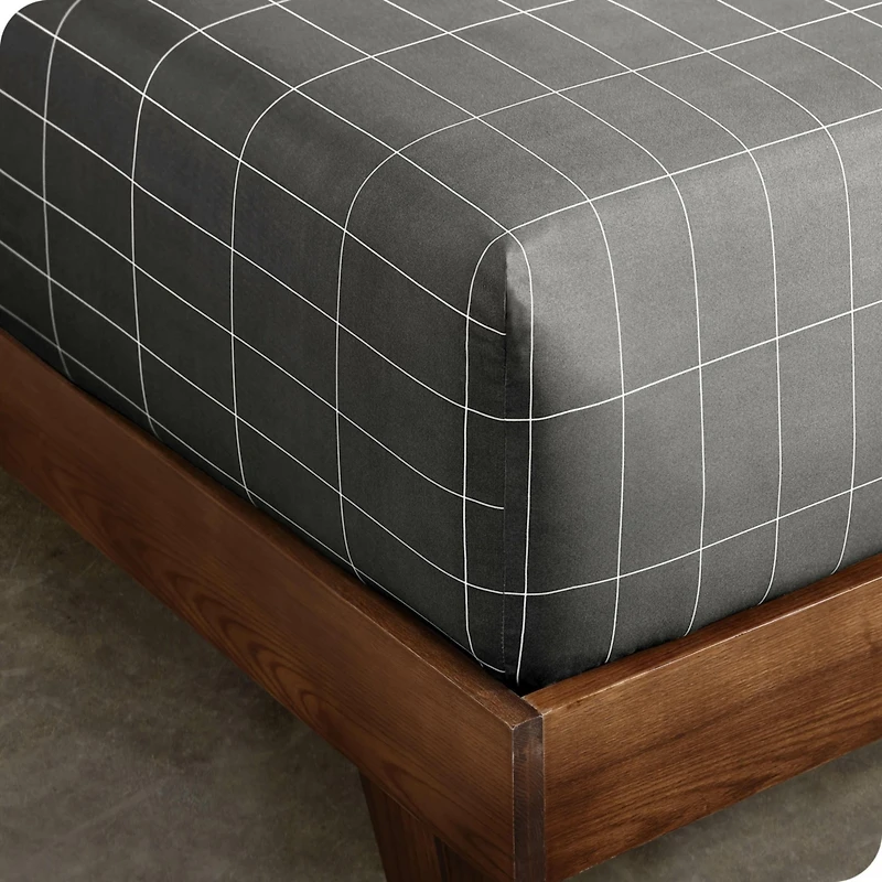 Bare Home Double Brushed Printed Fitted Sheet