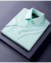 Men's Slim Fit Short Sleeve Performance Button Down Dress Shirt