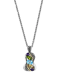 Effy Multi-Gemstone 18" Pendant Necklace (2-5/8 ct. t.w.) in Sterling Silver & 18k Gold-Plate