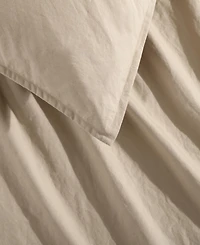 Closeout! Calvin Klein Washed Percale Cotton Solid 3 Piece Comforter Set, King