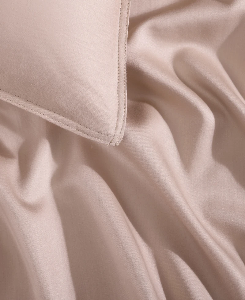 Closeout! Calvin Klein Organic Earth Solid Cotton Sateen 3 Piece Duvet Cover Set