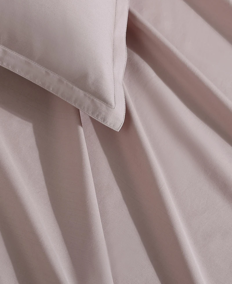 Calvin Klein Naturals Solid Cotton Tencel 3 Piece Duvet Cover Set, King