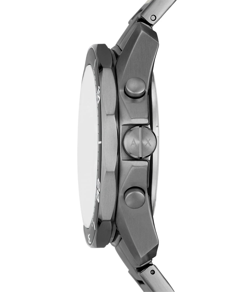 A|X Armani Exchange Men's Chronograph Gunmetal Stainless Steel Watch 44mm