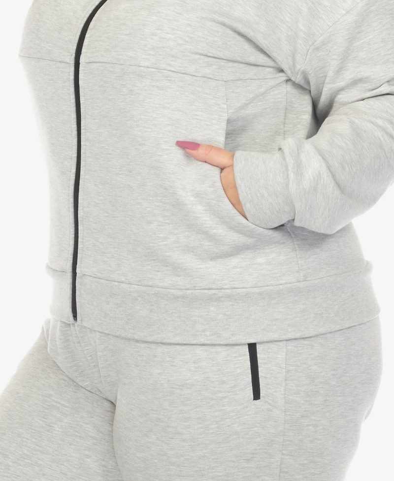 White Mark Plus Fleece Lined 2 Pc Tracksuit Set