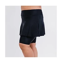 Calypsa Plus Midi Swim Skort