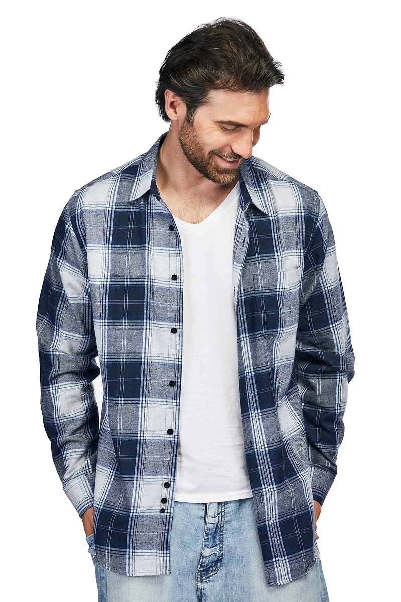 Braveman Men's Button Down Classic Fit Flannel Shirt