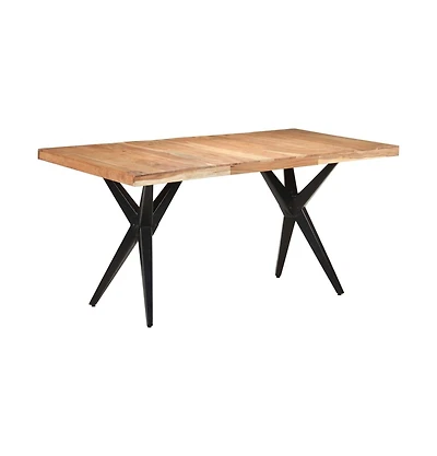 Dining Table 63"x31.5"x29.9" Solid Acacia Wood