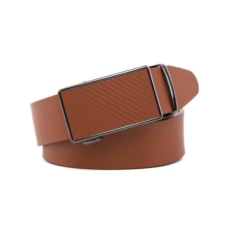 Men's Sliding Buckle Adjustable Leather Ratchet Belt
