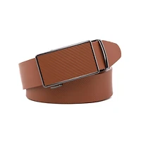 Men's Sliding Buckle Adjustable Leather Ratchet Belt