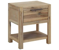 Nightstand with Drawer 15.7"x11.8"x18.9" Solid Acacia Wood