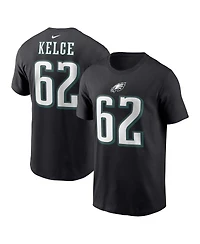 Men's Nike Jason Kelce Black Philadelphia Eagles Player Name and Number T-shirt
