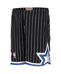 Big Boys Mitchell & Ness Black Orlando Magic Hardwood Classics Swingman Shorts