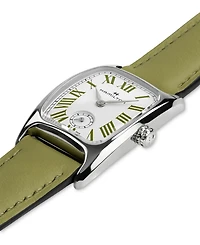 Hamilton Women's Swiss American Classic Small Second Green Leather Strap Watch 24x27mm