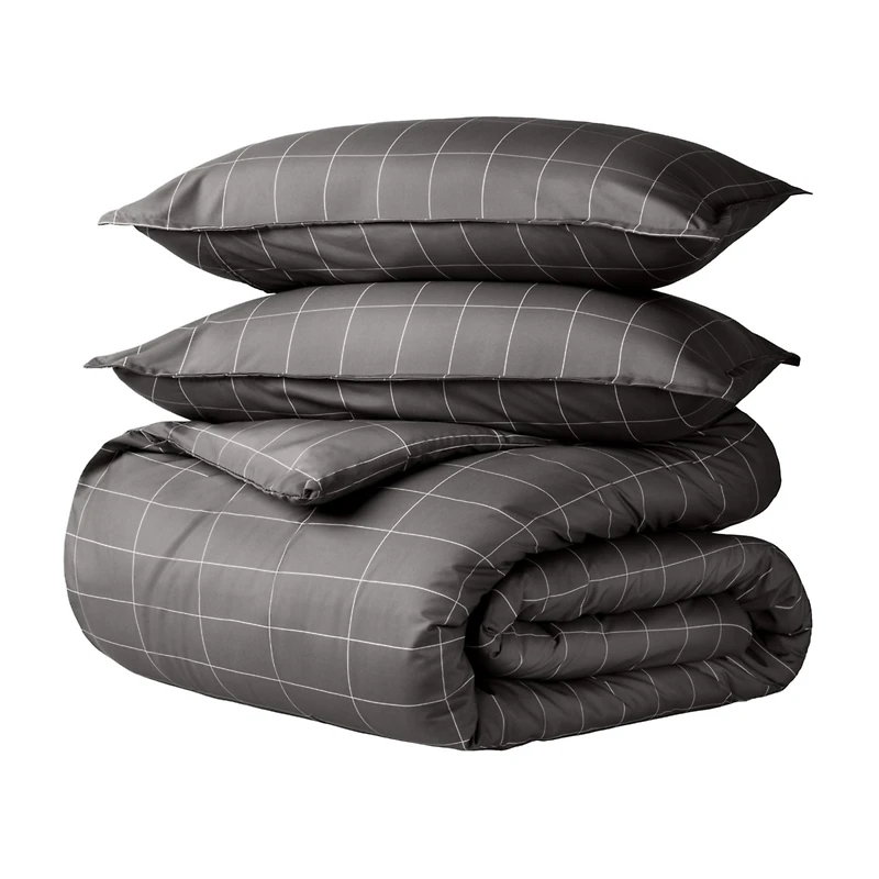 Bare Home Double Brushed Printed Duvet Cover Set