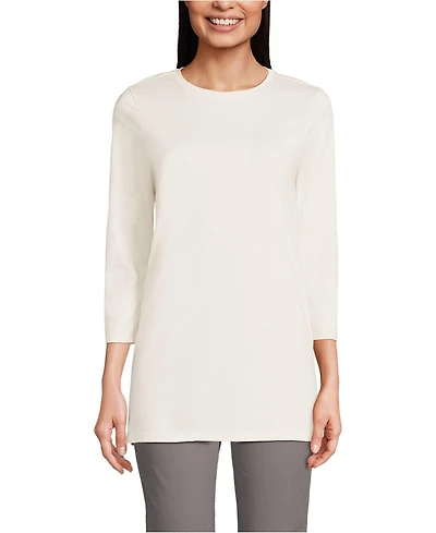 Lands' End Women's 3/4 Sleeve Cotton Supima Tunic