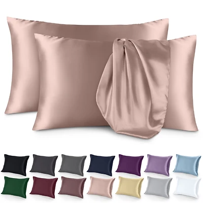 Bare Home Satin Pillowcases Standard