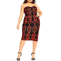 City Chic Plus Dolce Rose Dress