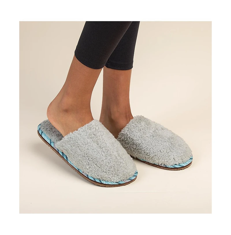 Feelgoodz Women's Faux Sherpa Mule Slipper Indoor / Outdoor House Shoes