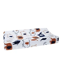 Lambs & Ivy Playful Elephant White/Blue Baby/Infant Changing Pad Cover