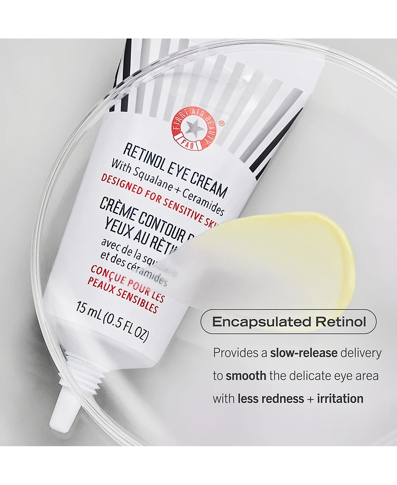 First Aid Beauty Retinol Eye Cream With Squalane + Ceramides, 0.5 oz.