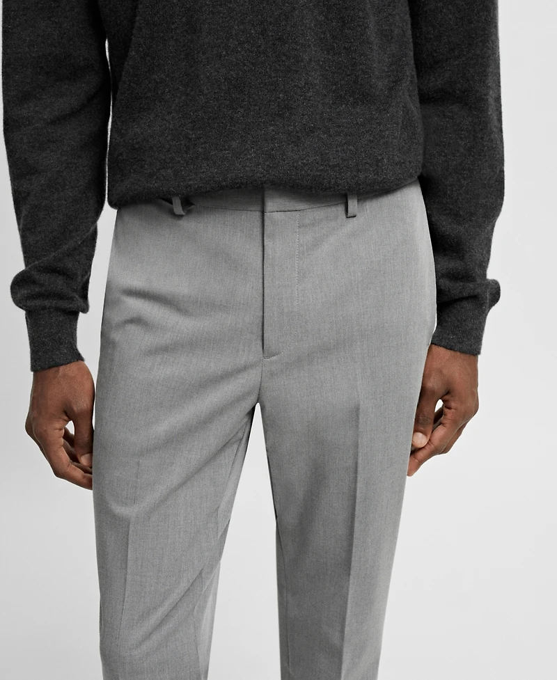 Mango Men's Stretch Fabric Super Slim-Fit Suit Pants